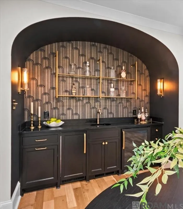 Art Deco inspired wet bar